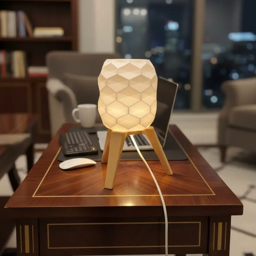 Hexagonal Shade Lamp